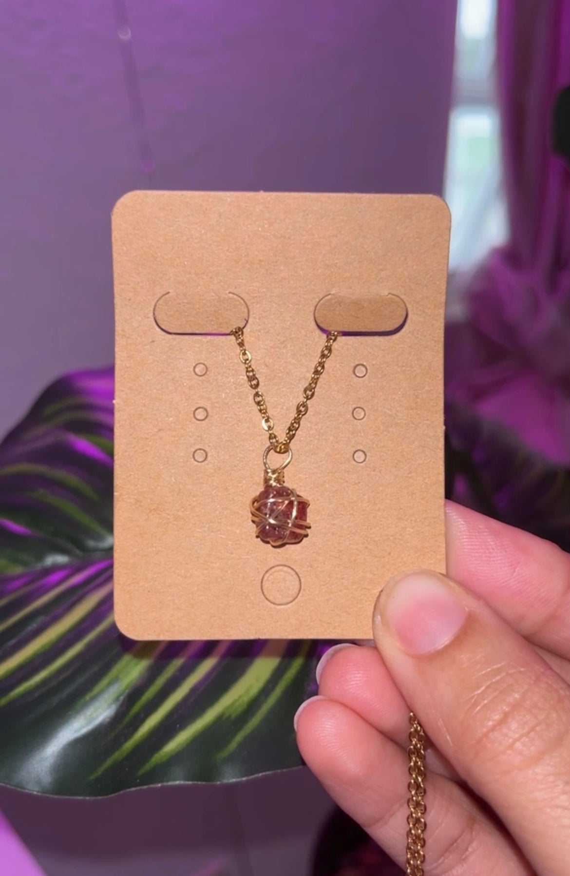 Strawberry Quartz Necklace