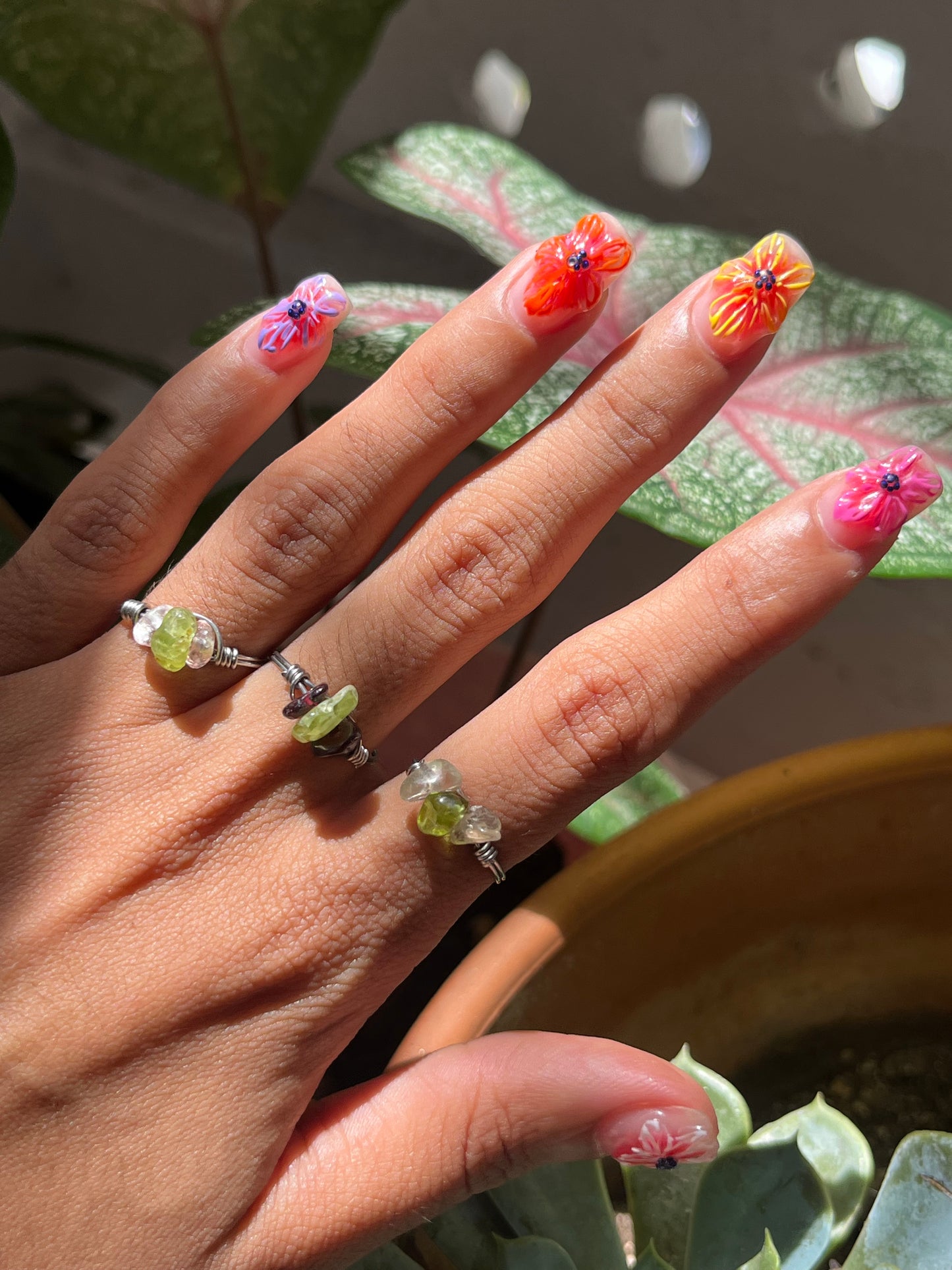 Anillo triple cuarzos