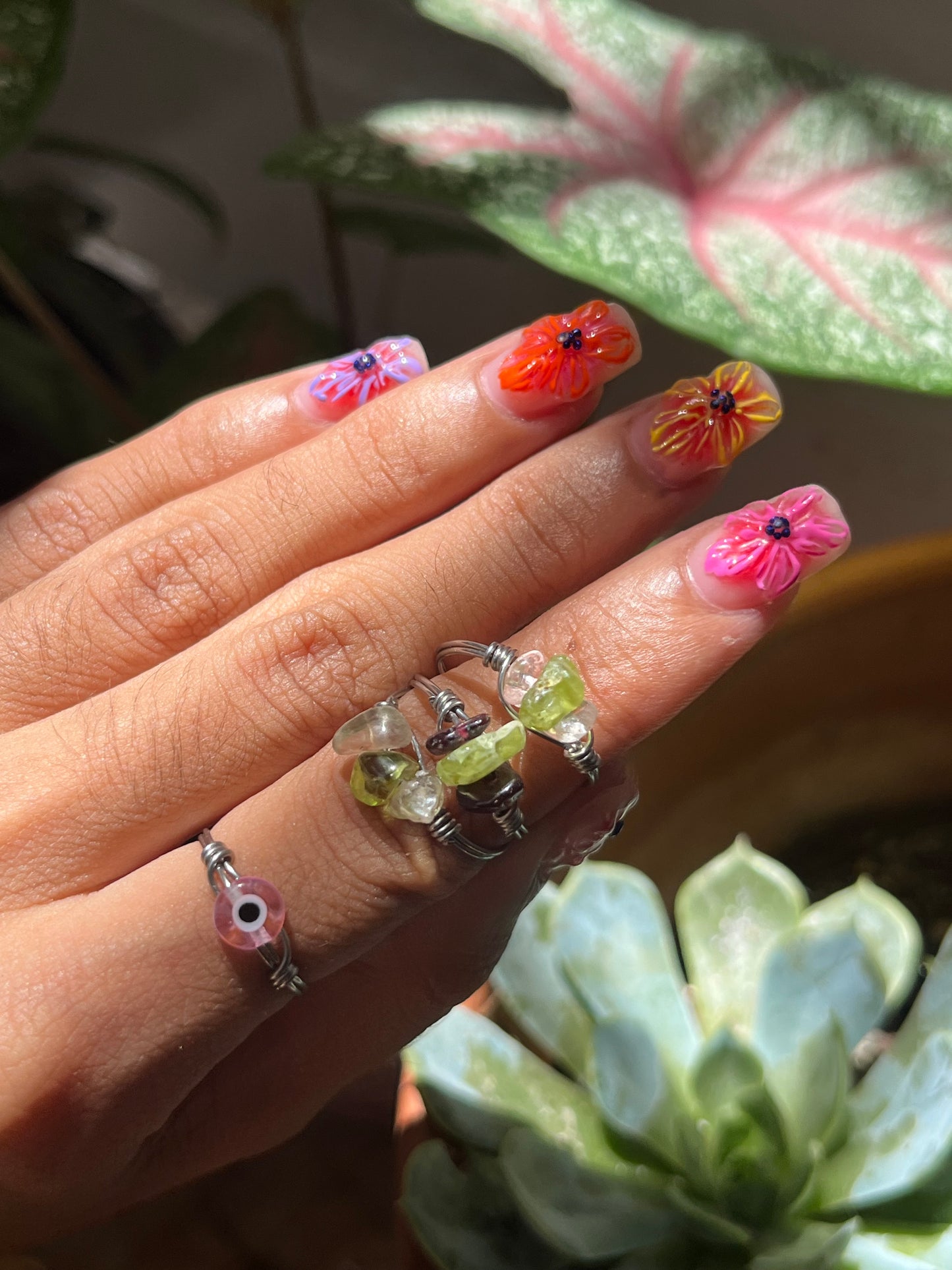 Anillo triple cuarzos